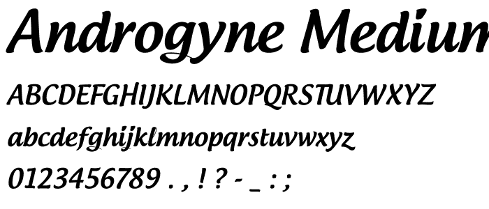 Androgyne Medium font